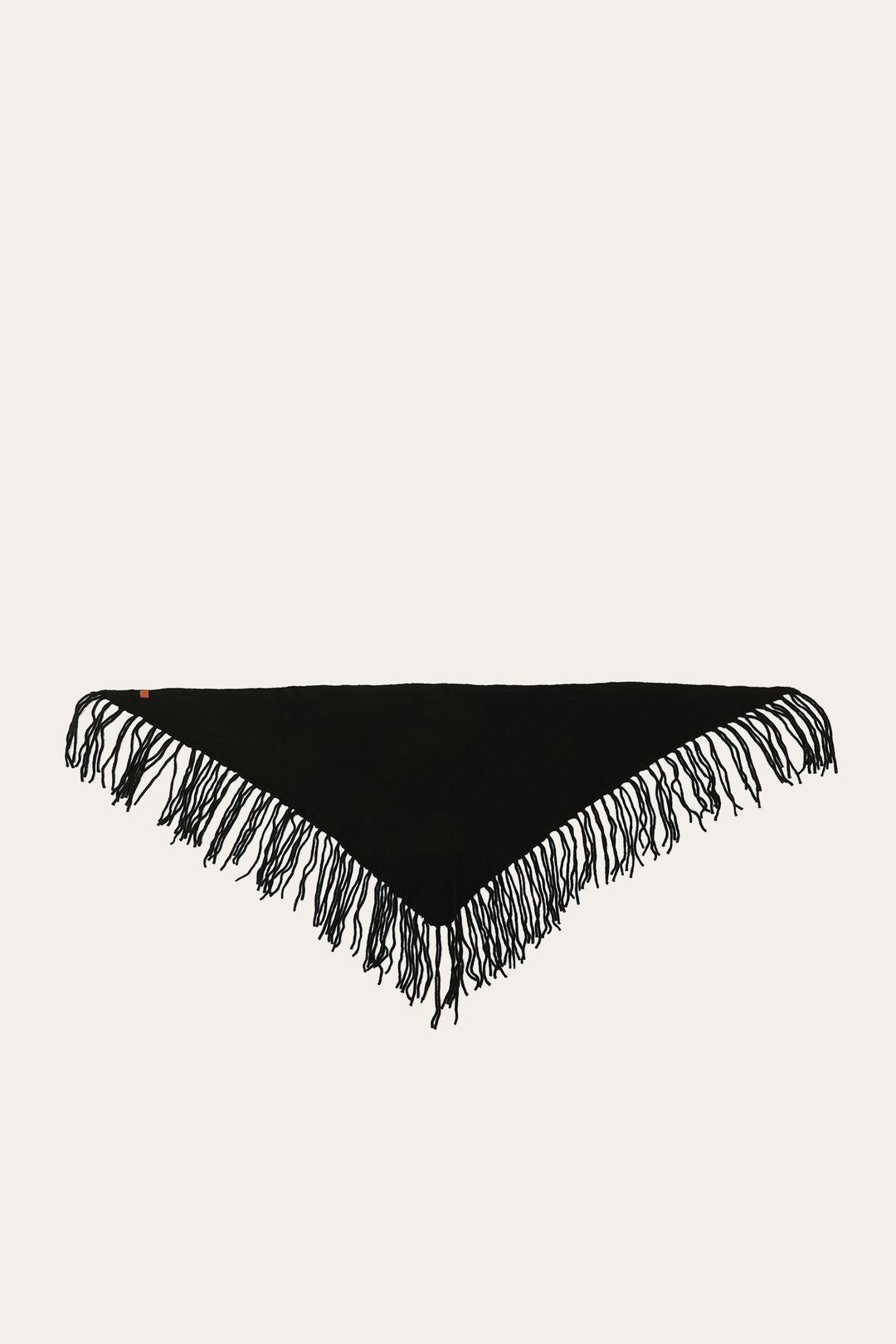 Frye Smart Buy | Black Long Fringe Triangle Scarf
