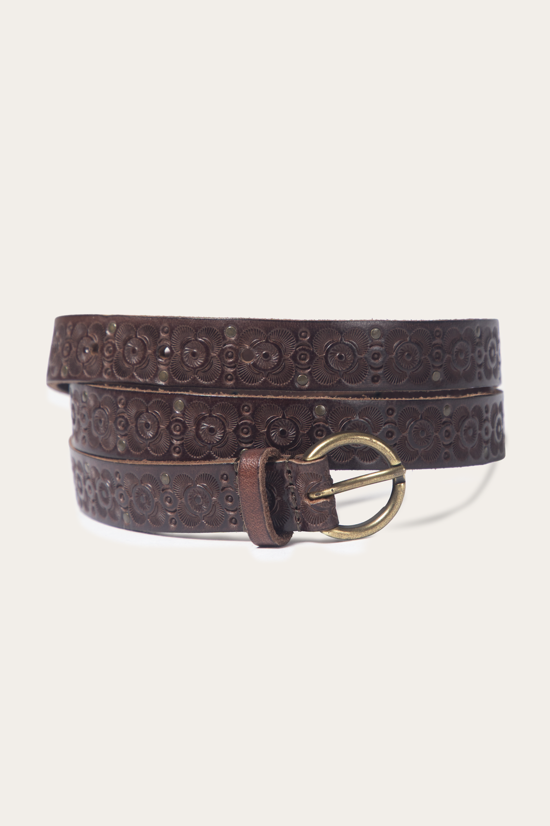 Frye Quality | Tan 20mm Tooling & Stud Belt