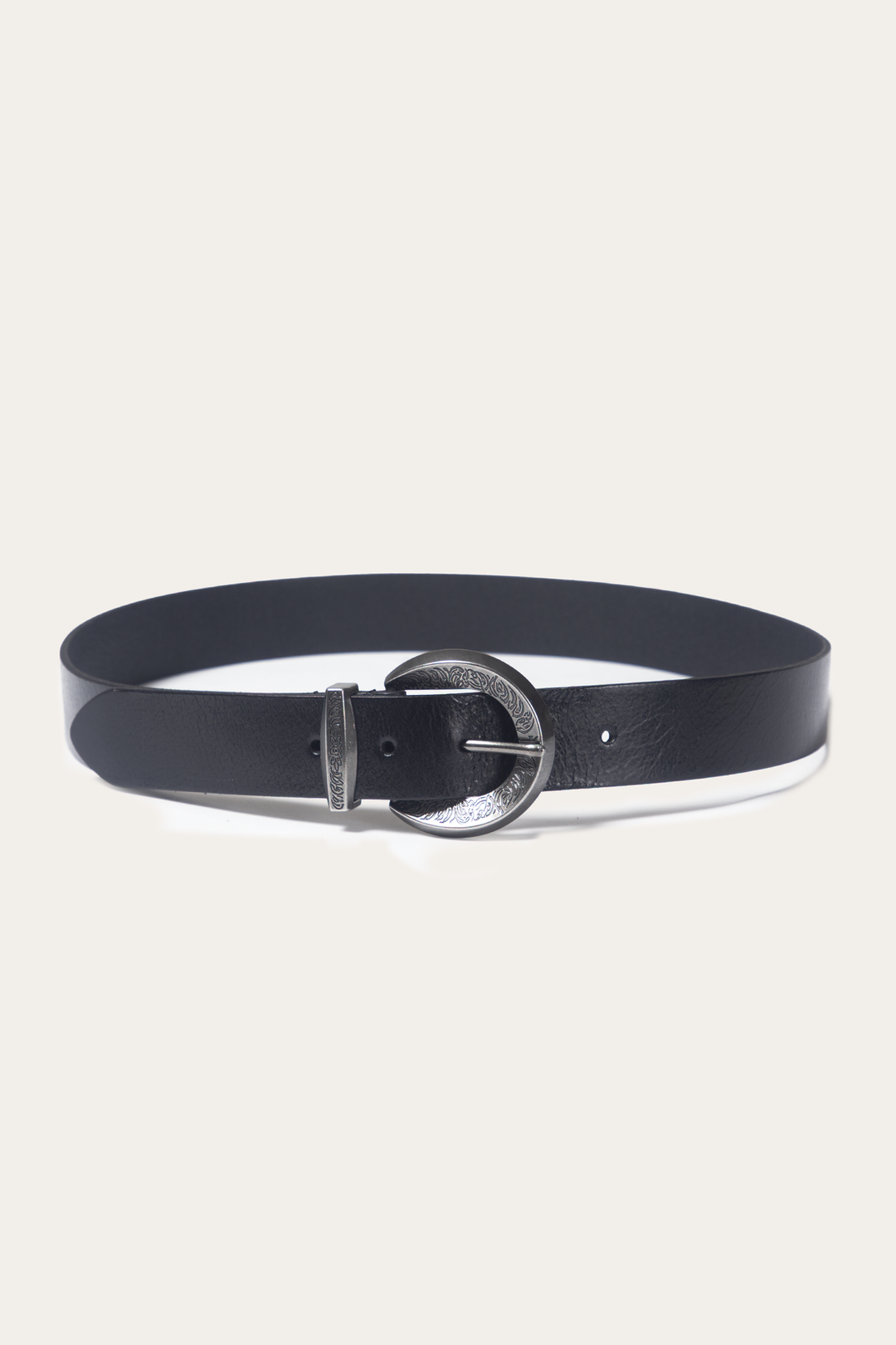 Frye Customer Favorite | Black 35mm Engraved Buckle Belt