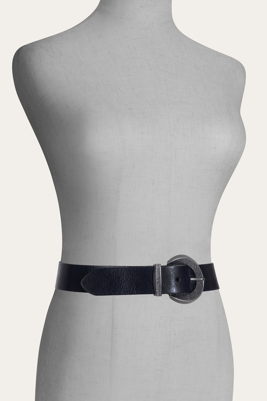 Frye Customer Favorite | Black 35mm Engraved Buckle Belt