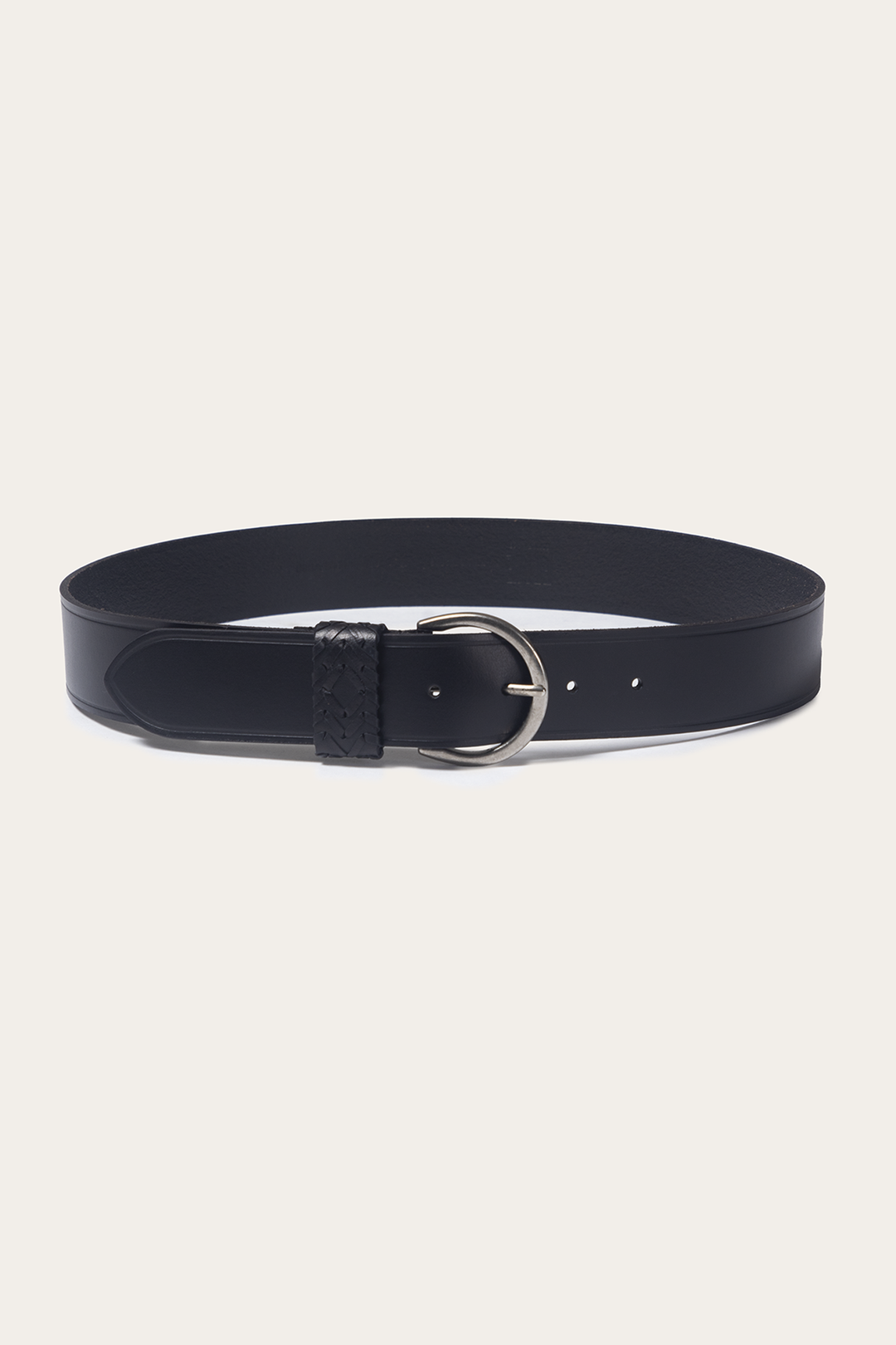 Frye Special Offer | Black 40mm Belt With Woven Keeper
