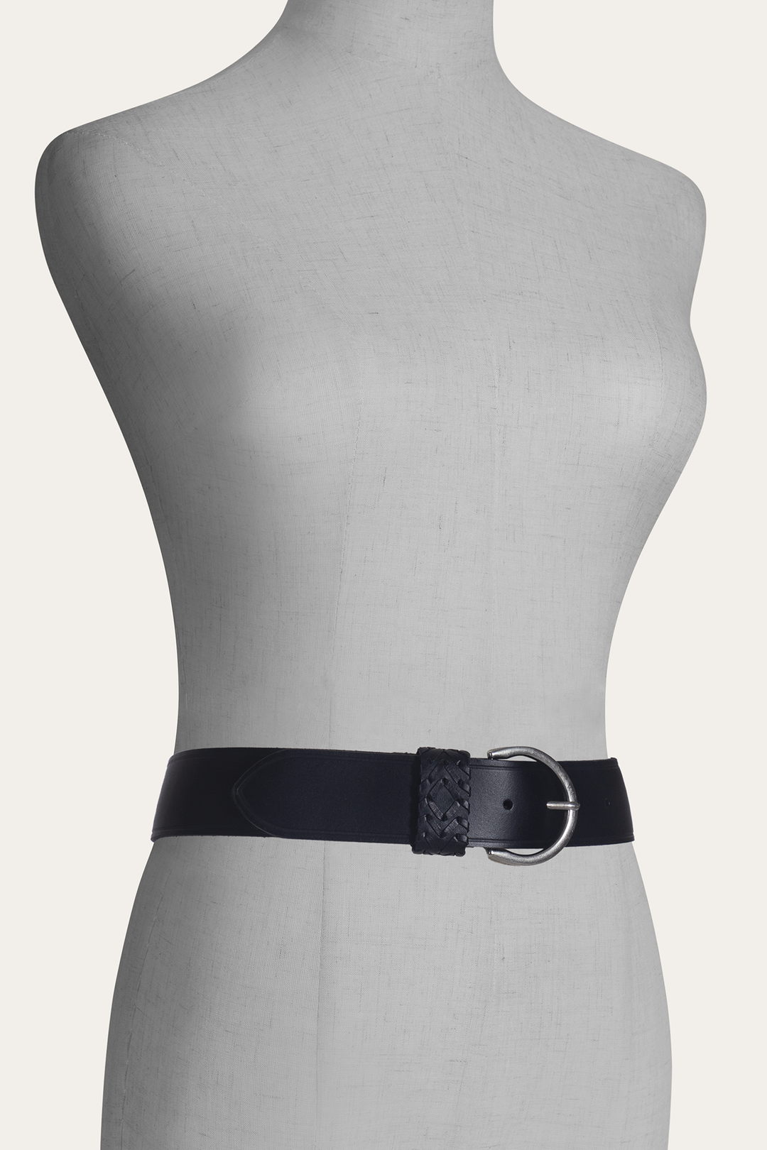 Frye Special Offer | Black 40mm Belt With Woven Keeper