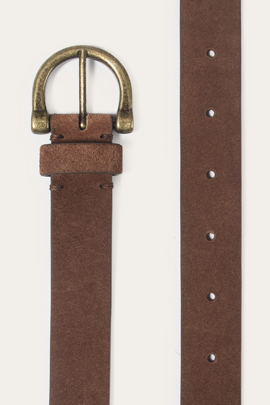 Frye Special Offer | Light Whiskey 25mm Suede Horseshoe Buckle Belt