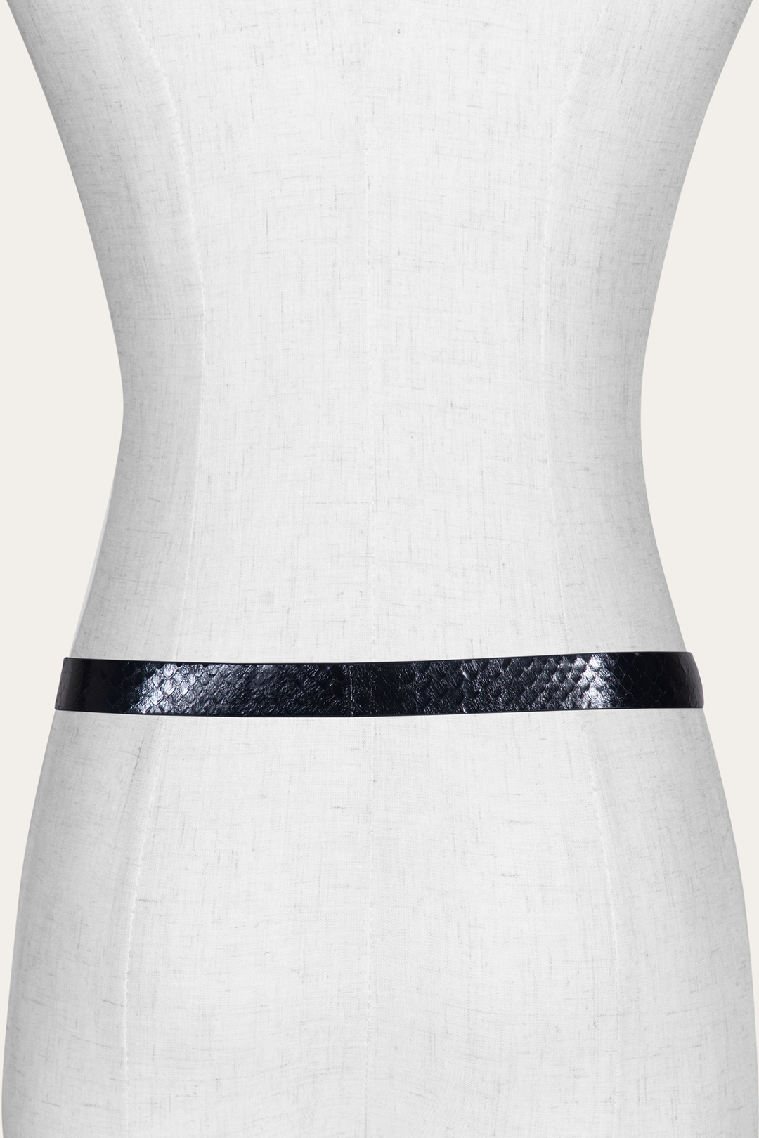 Frye Best Price | Women’s Black Snake 25mm Horseshoe Buckle Belt With Python