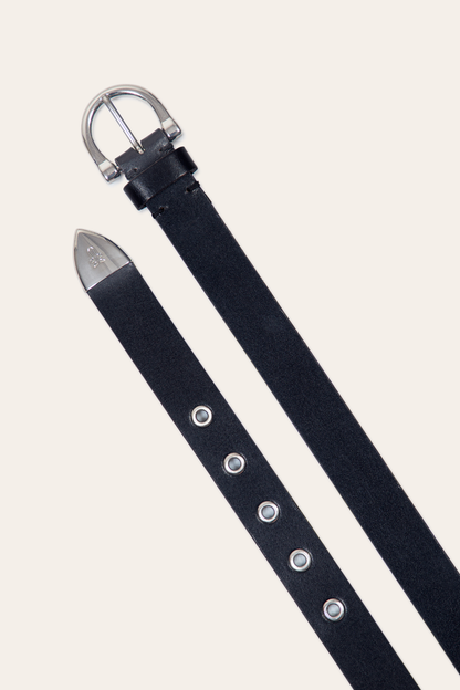 Frye Exclusive | Women’s Black 25mm Horseshoe Buckle Belt
