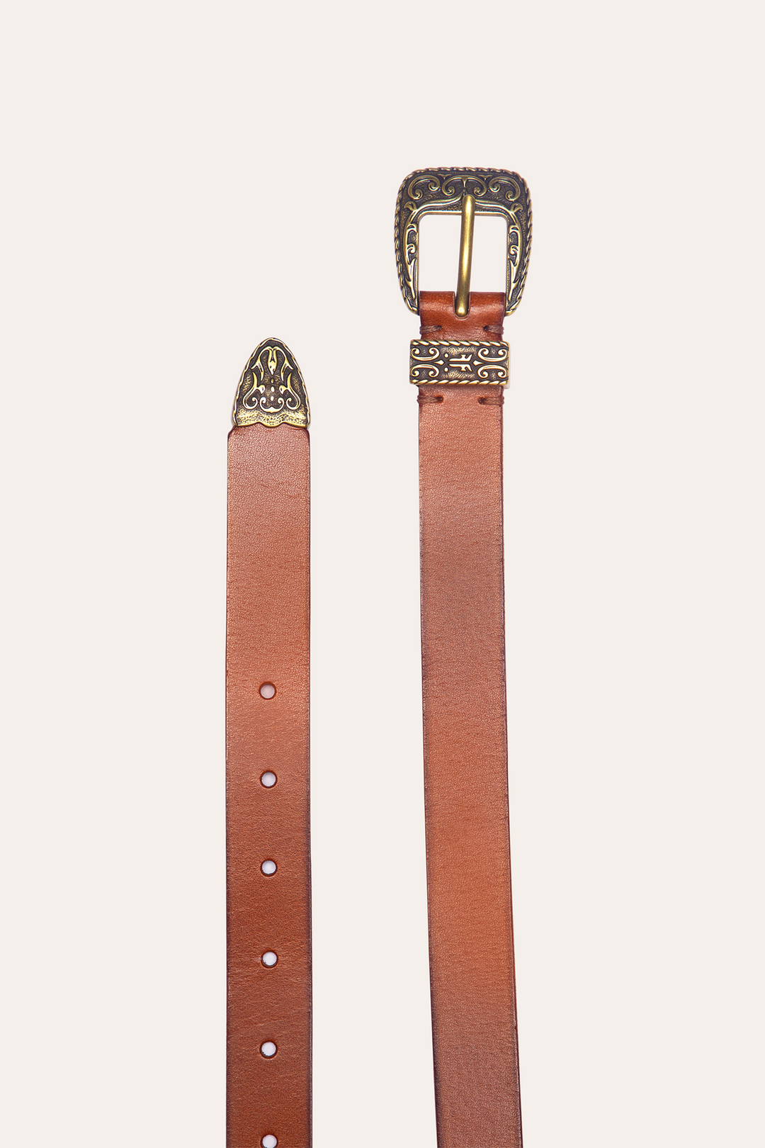 Frye Best Seller | 25mm Tan Logo Western Belt