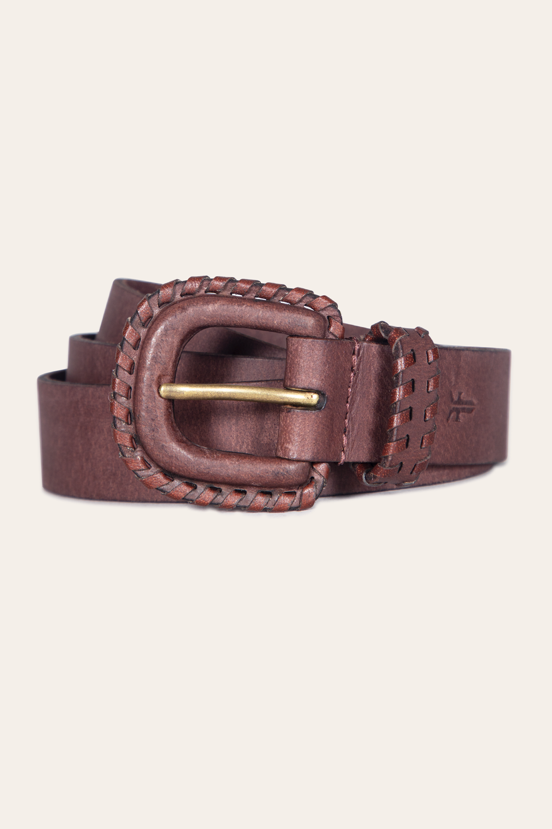 Frye Customer Favorite | 30mm Brown Leather Belt With Covered Buckle