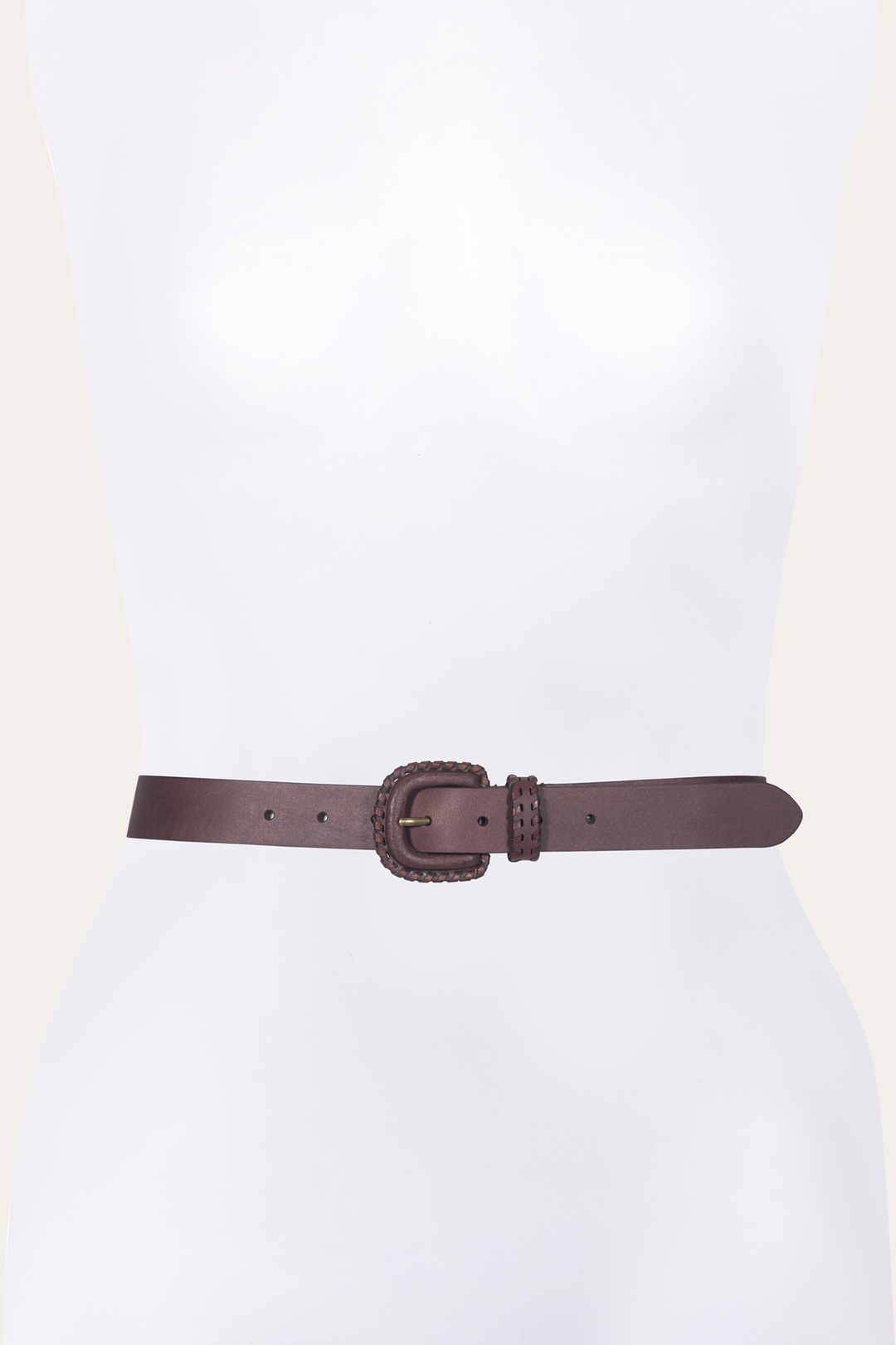 Frye Customer Favorite | 30mm Brown Leather Belt With Covered Buckle