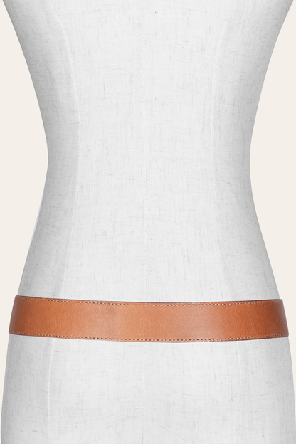 Frye Quality | Women’s Beige 35mm Belt With Concho On Loop