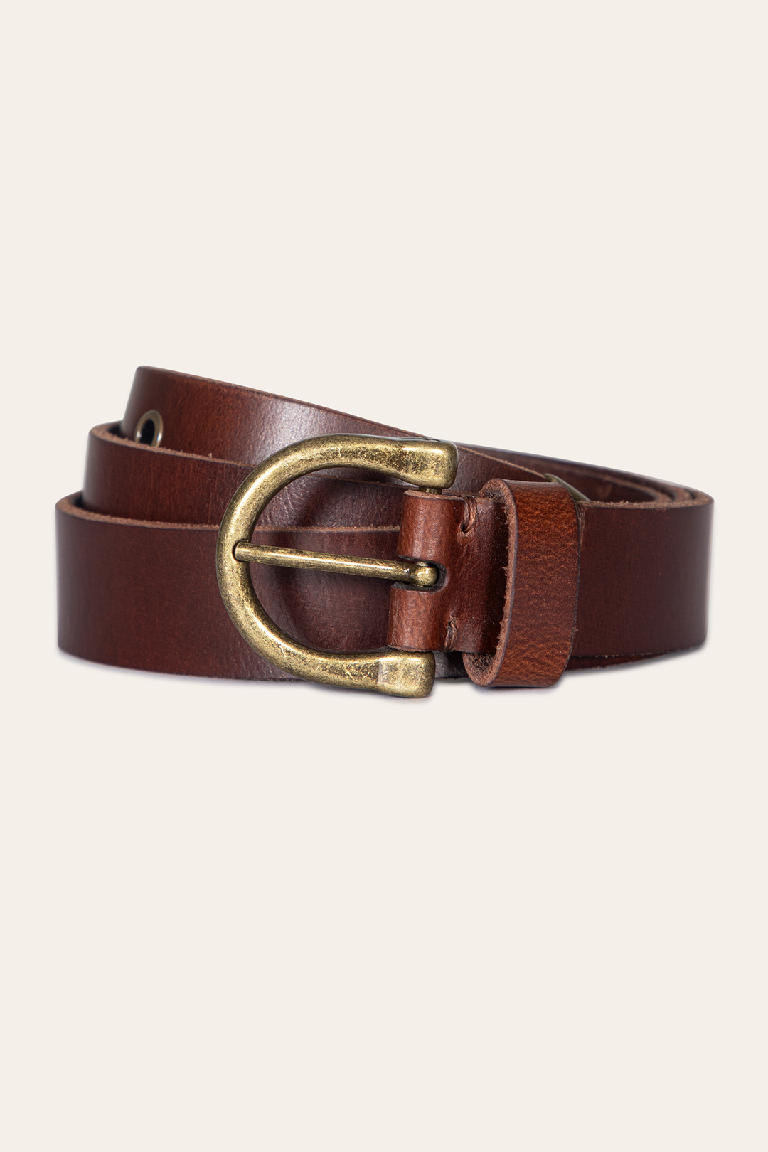Frye Top Pick | Women’s Tan 25mm Horseshoe Buckle Belt