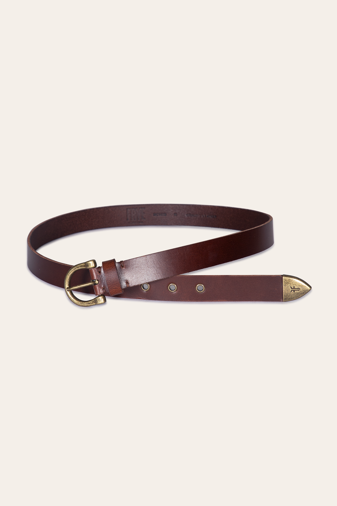 Frye Top Pick | Women’s Tan 25mm Horseshoe Buckle Belt