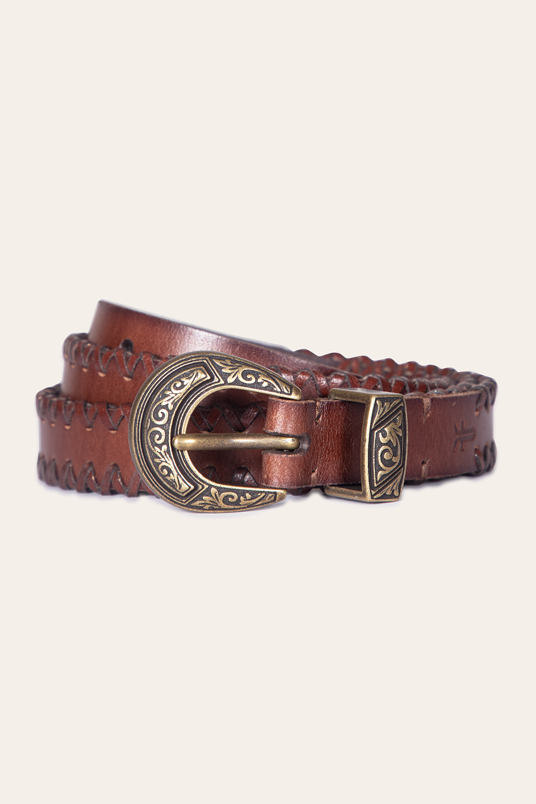 Frye Discount | 20mm Tan Leather Belt With 3-Piece Buckle Set