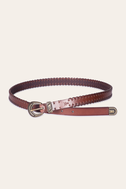 Frye Discount | 20mm Tan Leather Belt With 3-Piece Buckle Set