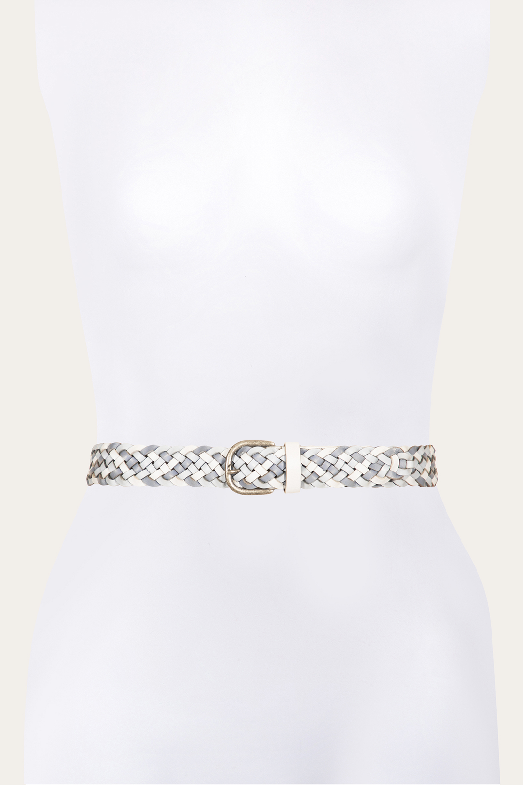 Frye Deals | 35mm Washed Denim Woven Leather Belt