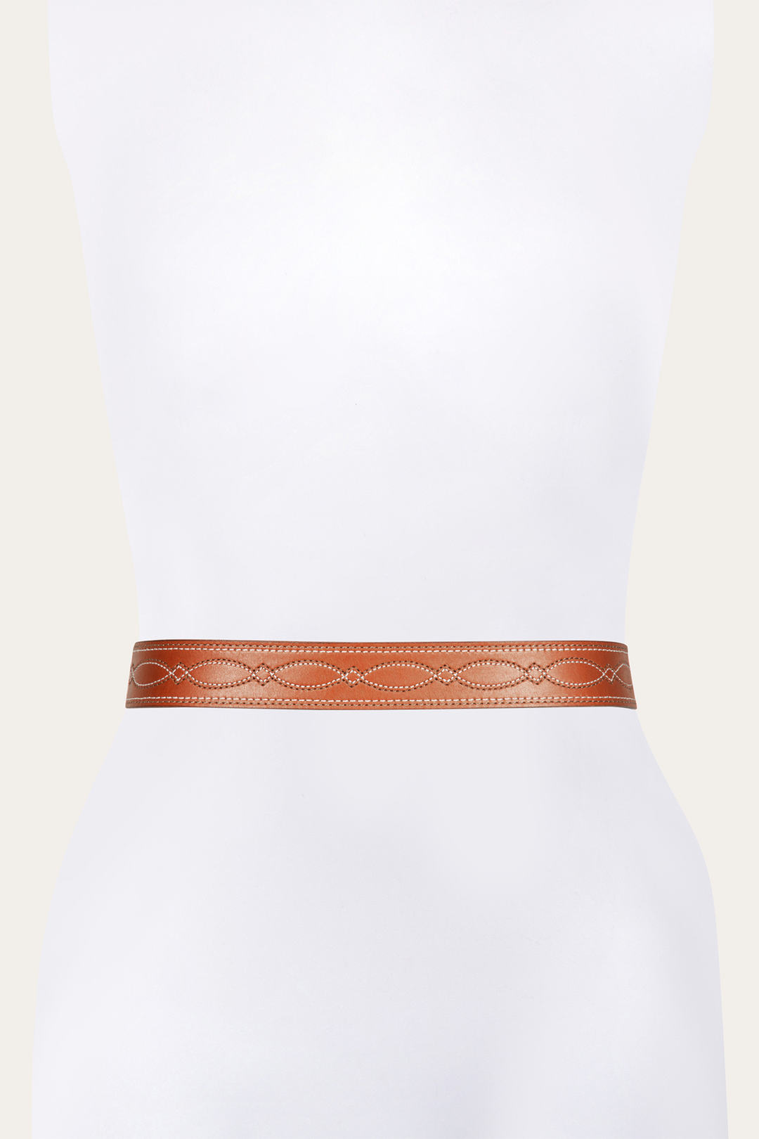 Frye Sale | 40mm Tan Belt With 2-Tone Stitch