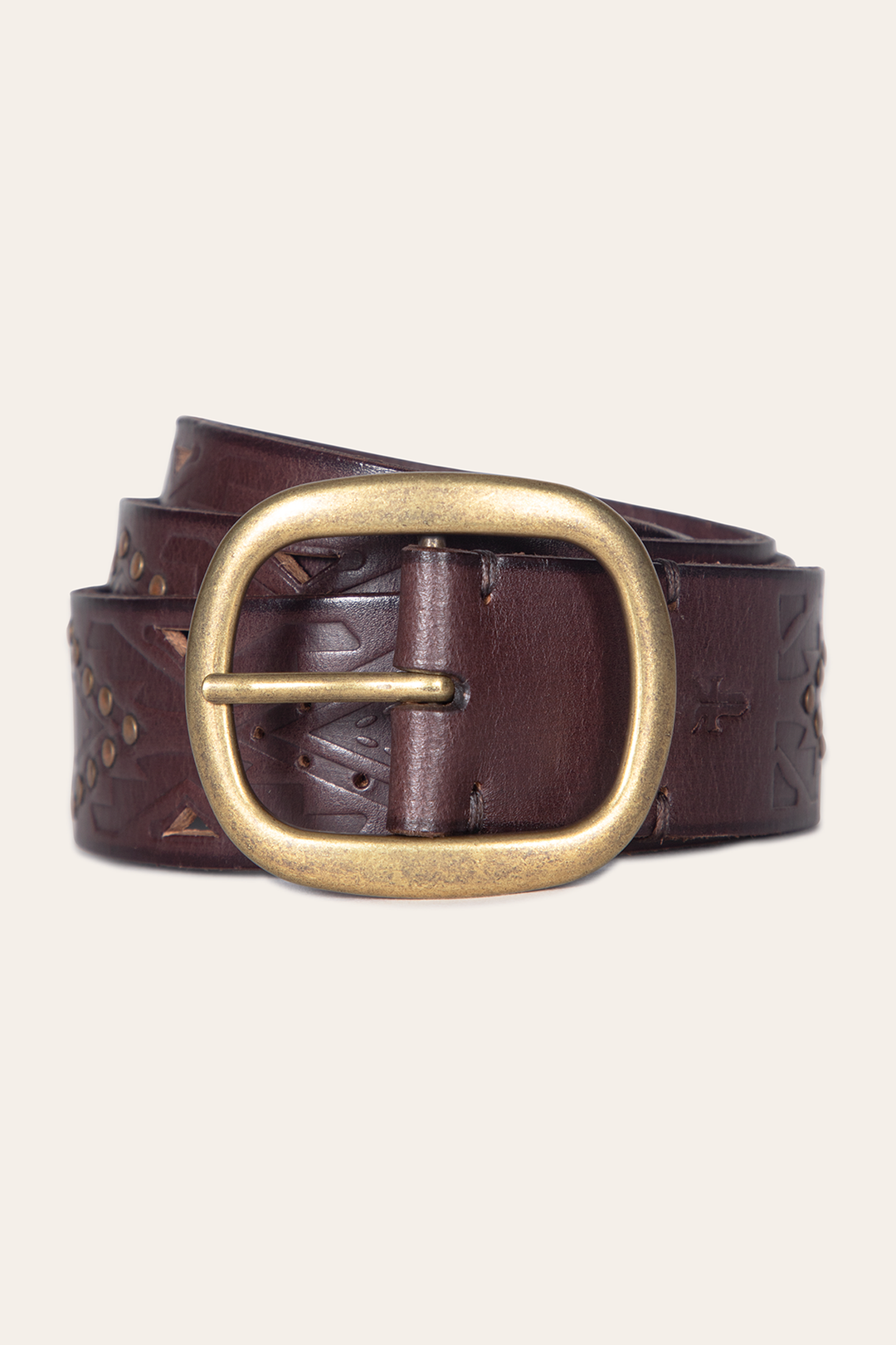 Frye Sale | 38mm Brown Southwestern Embossed Belt