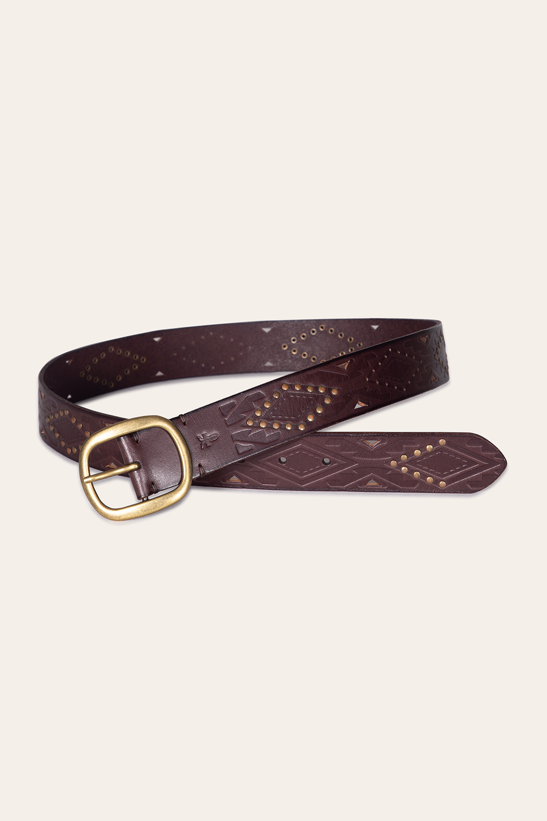 Frye Sale | 38mm Brown Southwestern Embossed Belt