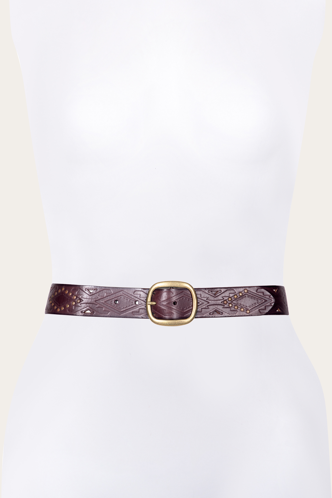 Frye Sale | 38mm Brown Southwestern Embossed Belt