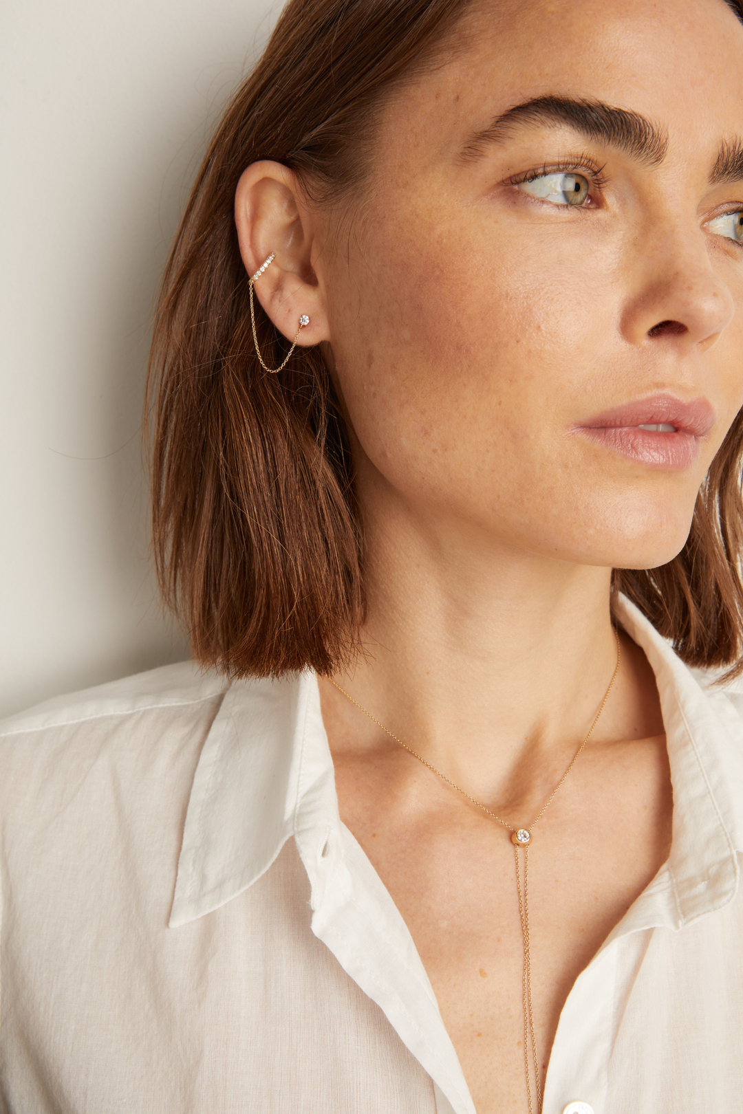 Frye Best Price | Women’s Lab Grown Diamond Stud and Ear Cuff | Aurate x The Frye Company