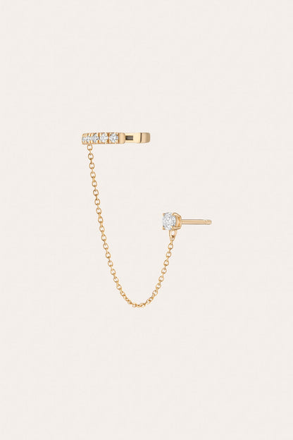 Frye Best Price | Women’s Lab Grown Diamond Stud and Ear Cuff | Aurate x The Frye Company
