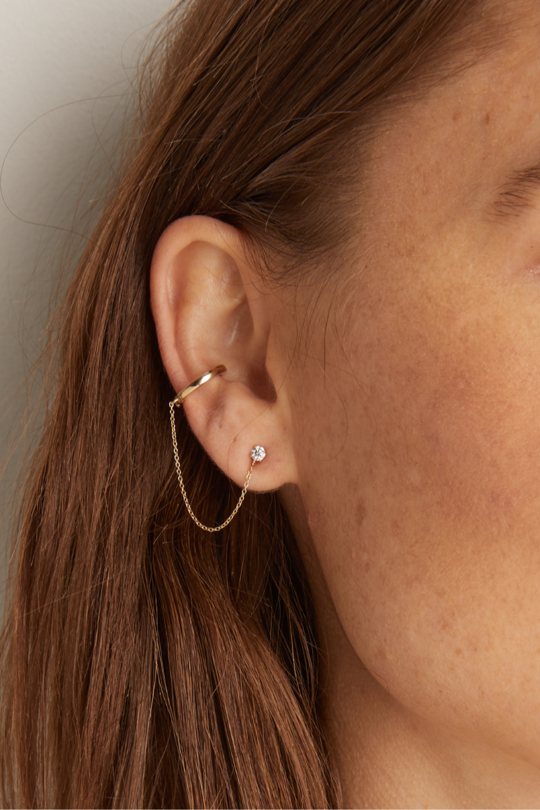 Frye Best Price | Women’s Lab Grown Diamond Stud and Ear Cuff | Aurate x The Frye Company