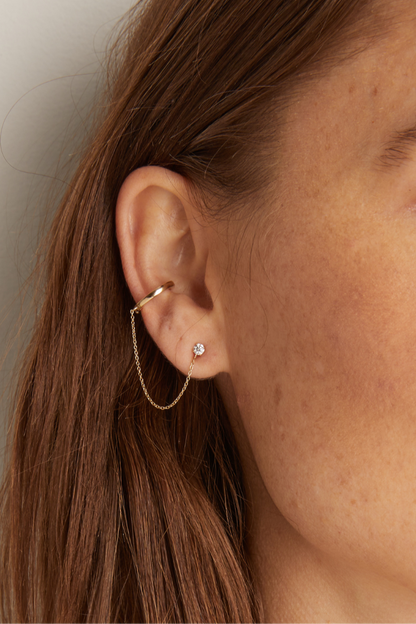 Frye Best Price | Women’s Lab Grown Diamond Stud and Ear Cuff | Aurate x The Frye Company
