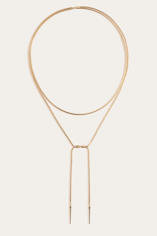 Frye Classic | Women’s Lasso Wrap Necklace | Aurate x The Frye Company