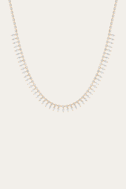Frye Customer Favorite | Women’s Marquise Fringe Necklace | Aurate x The Frye Company