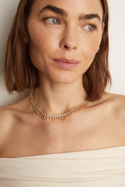 Frye Customer Favorite | Women’s Marquise Fringe Necklace | Aurate x The Frye Company