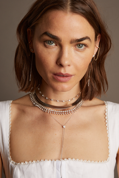 Frye Top Pick | Women’s Marquise Fringe Necklace | Aurate x The Frye Company