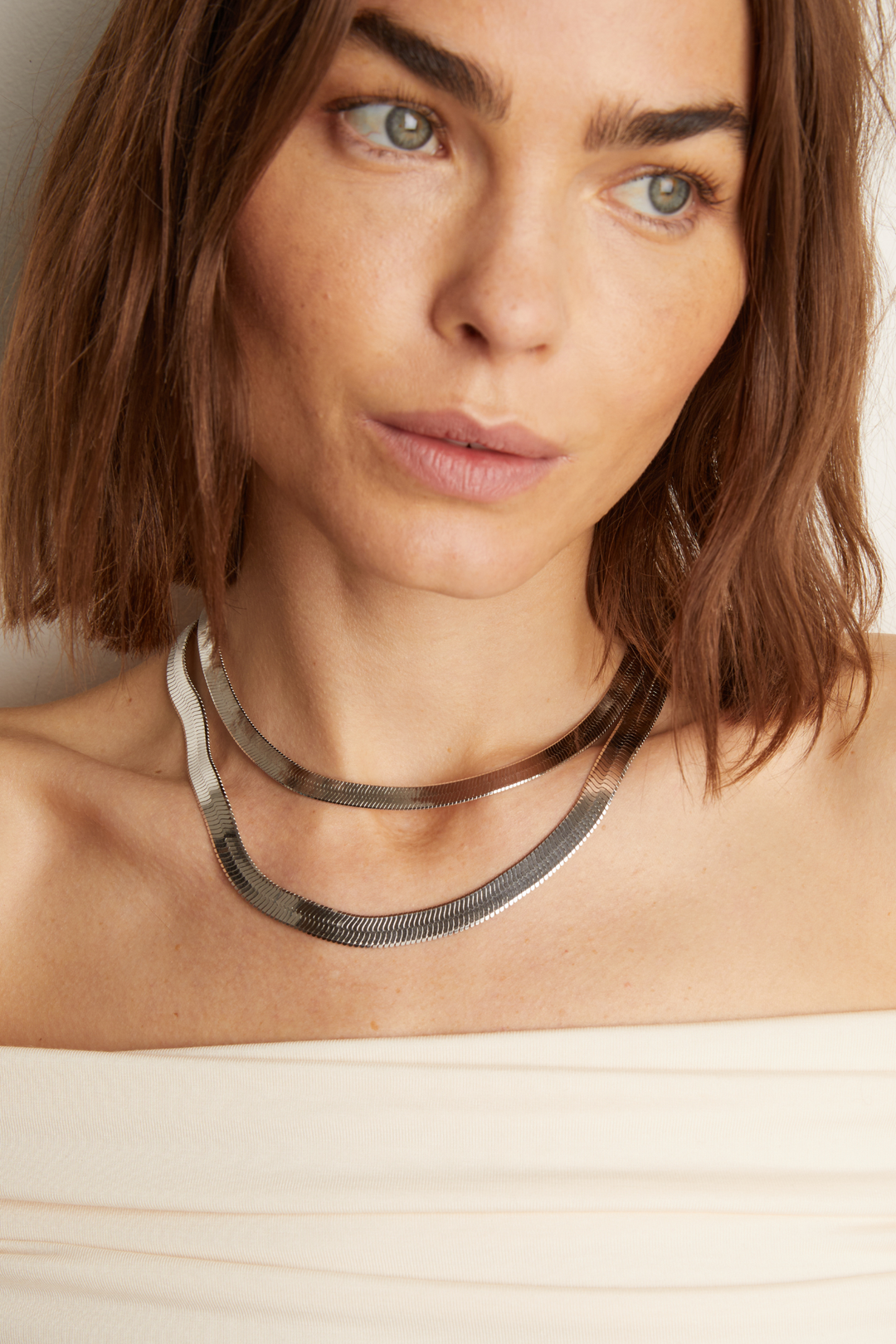 Frye Special Offer | Women’s Bold Herringbone Necklace | Aurate x The Frye Company