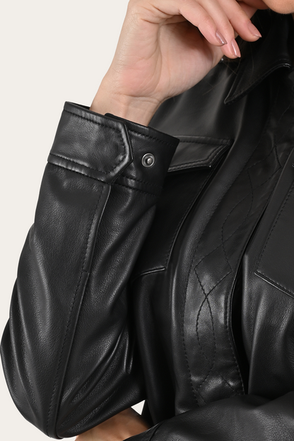 Frye Popular | Black Bailor Shirt Jacket