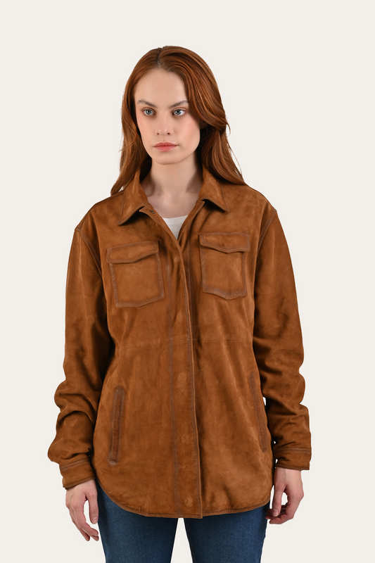 Frye Featured | Light Brown Avett Overshirt Jacket