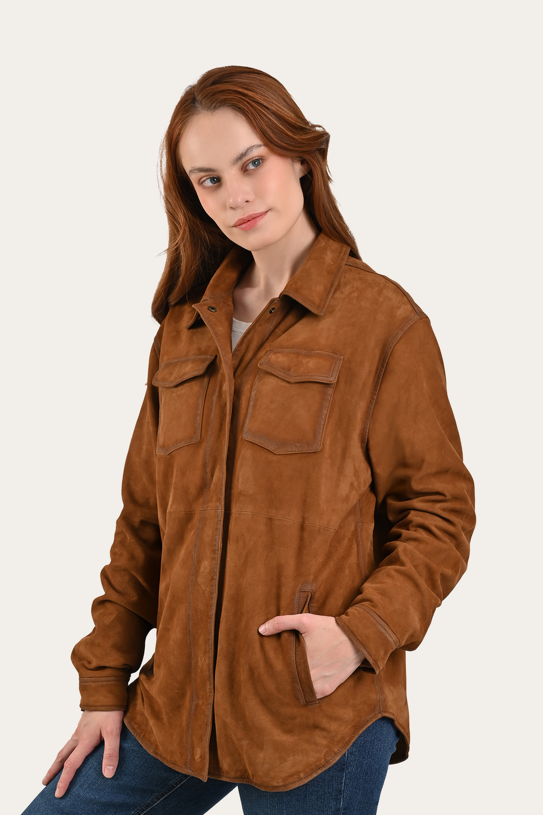 Frye Featured | Light Brown Avett Overshirt Jacket