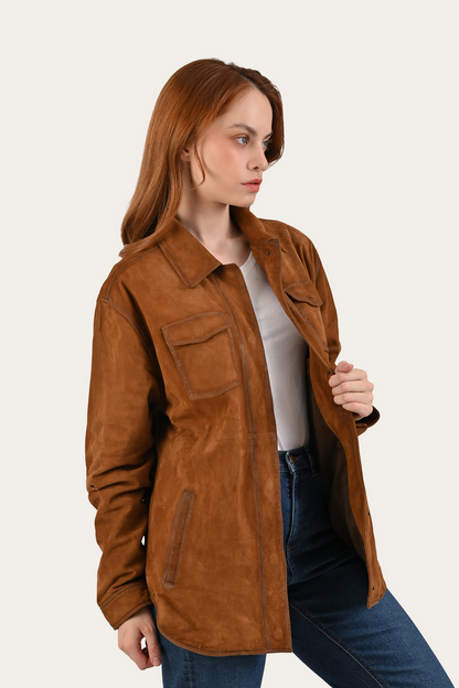 Frye Featured | Light Brown Avett Overshirt Jacket
