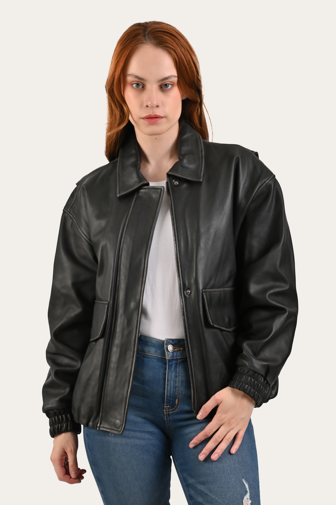 Frye Top Pick | Black Harper Oversized Bomber