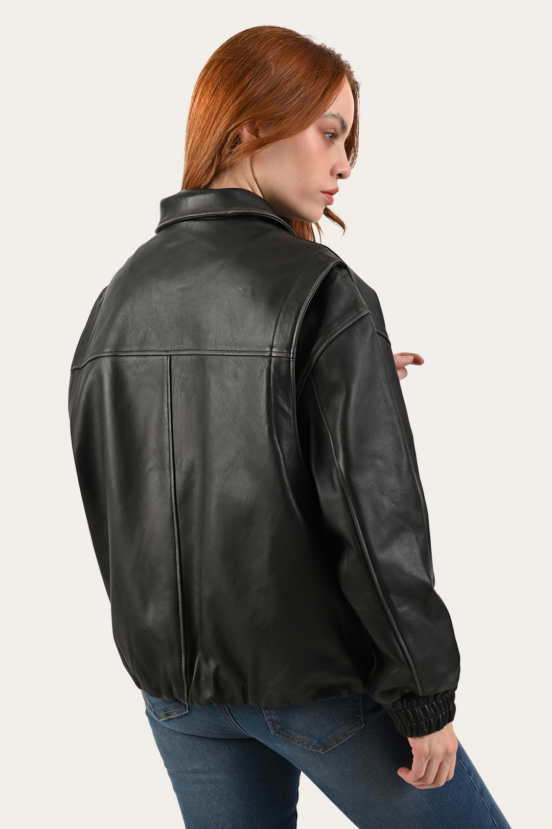 Frye Top Pick | Black Harper Oversized Bomber
