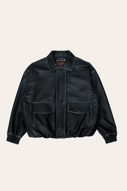 Frye Top Pick | Black Harper Oversized Bomber