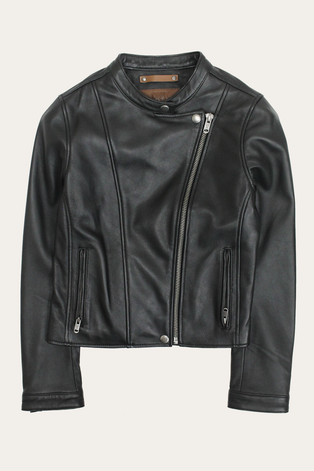 Frye Hot Sale | Women’s Black Heathe Leather Racer Jacket