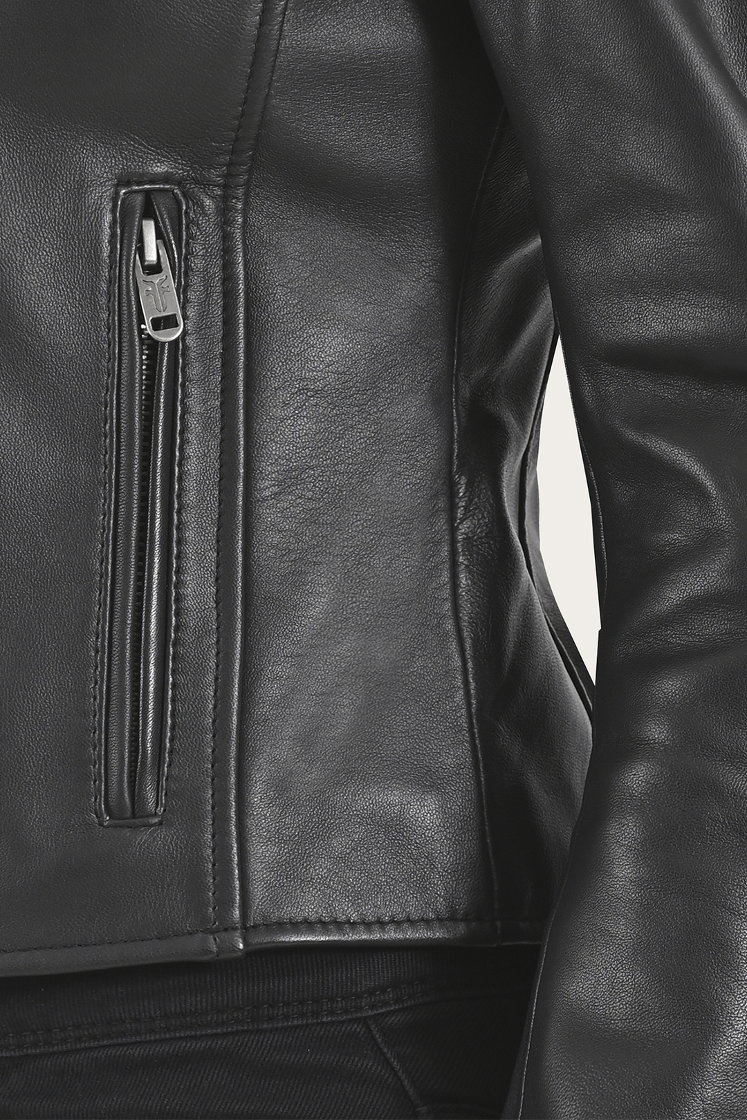 Frye Hot Sale | Women’s Black Heathe Leather Racer Jacket
