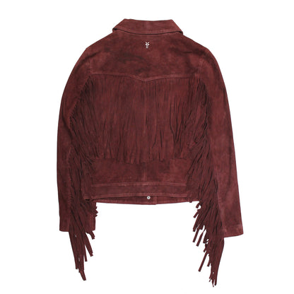 Frye Special Offer | Women’s Oxblood Nash Trucker Suede Jacket
