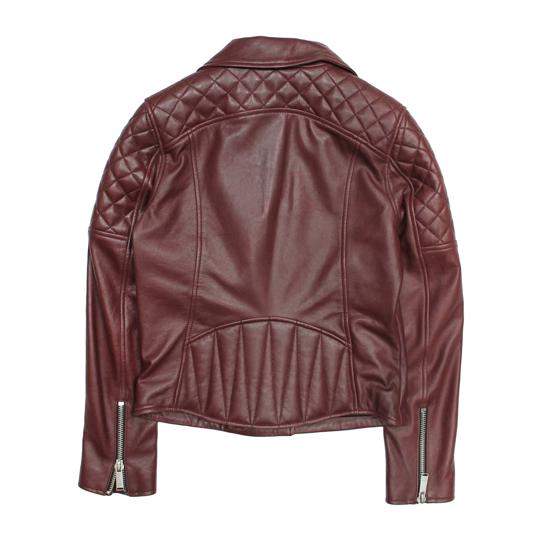 Frye Customer Favorite | Women’s Oxblood Oklahoma Nappa Leather Biker Jacket