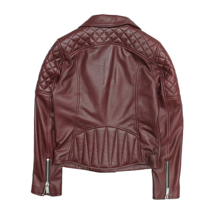 Frye Customer Favorite | Women’s Oxblood Oklahoma Nappa Leather Biker Jacket