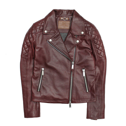 Frye Customer Favorite | Women’s Oxblood Oklahoma Nappa Leather Biker Jacket