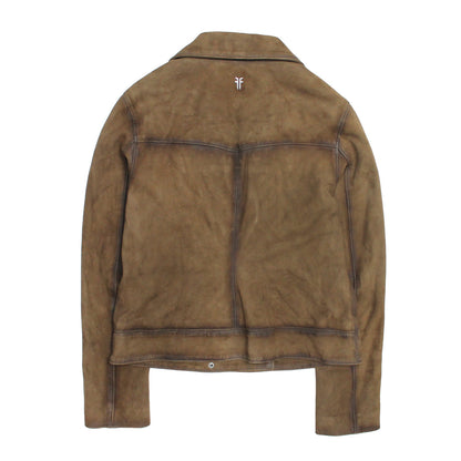 Frye Exclusive | Women’s Dark Taupe Oakley Vintage Suede Biker Jacket
