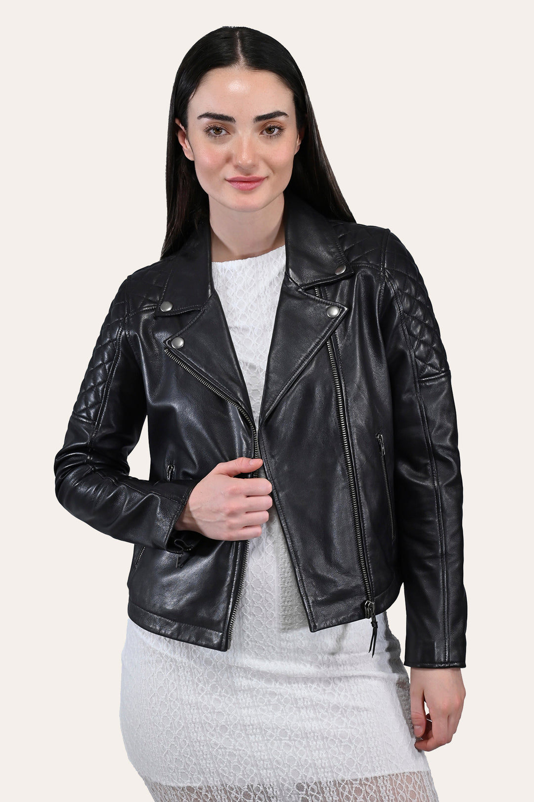 Frye Trending | Women’s Black Oklahoma Biker Leather Jacket