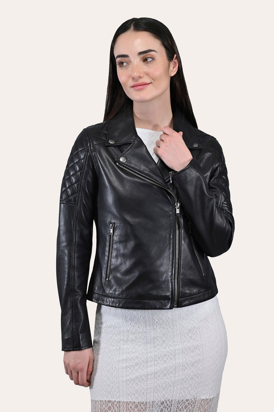 Frye Trending | Women’s Black Oklahoma Biker Leather Jacket