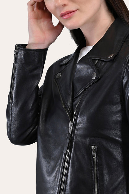 Frye Trending | Women’s Black Oklahoma Biker Leather Jacket