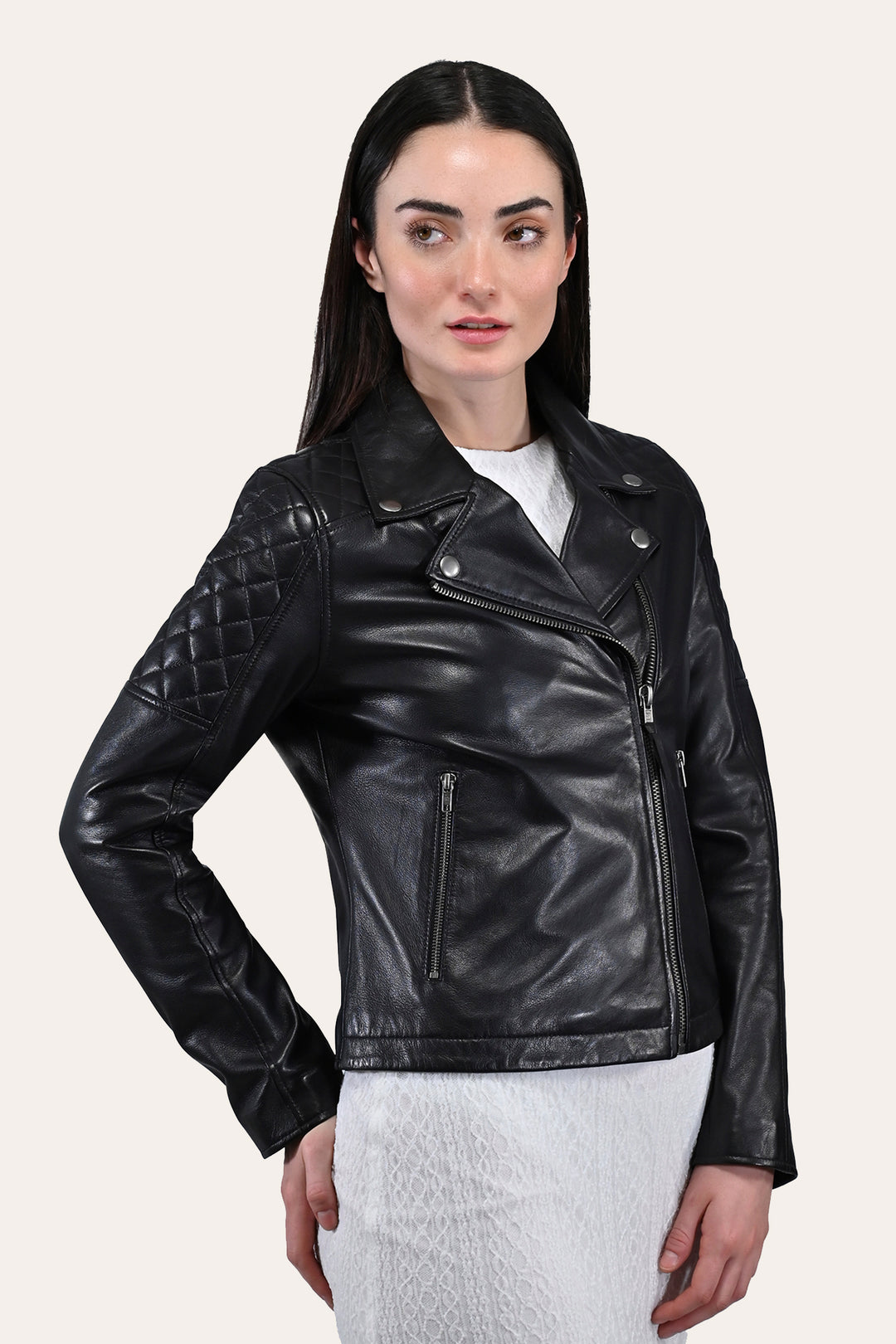Frye Trending | Women’s Black Oklahoma Biker Leather Jacket
