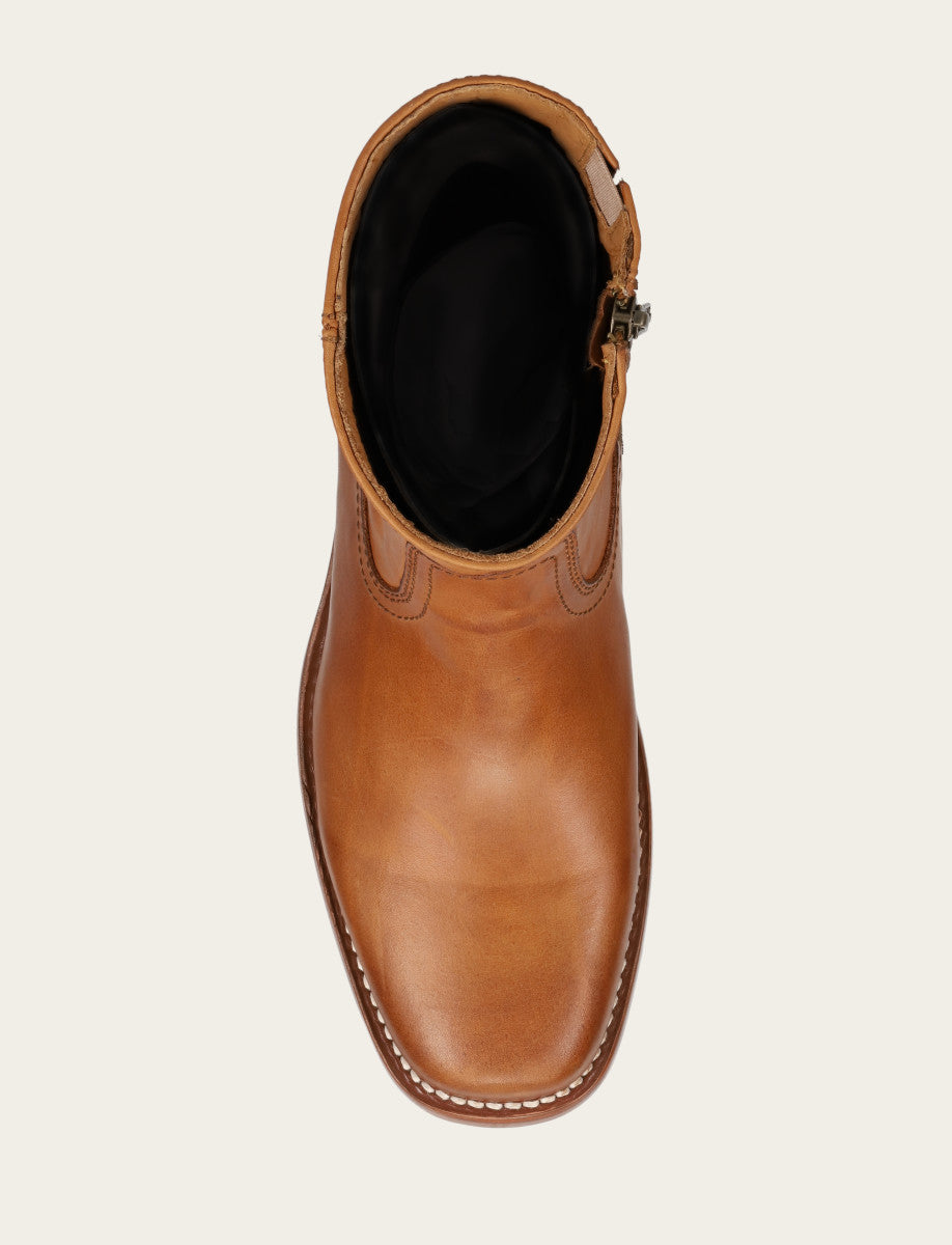 Frye Quality | Men's Saddle Campus Inside Zip Boot